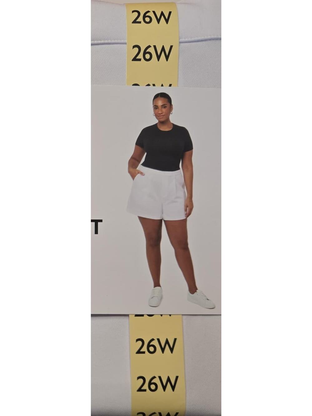Remi Bader Trouser Shorts High Rise Pleated 4 Pocket Black White Women’s 26W